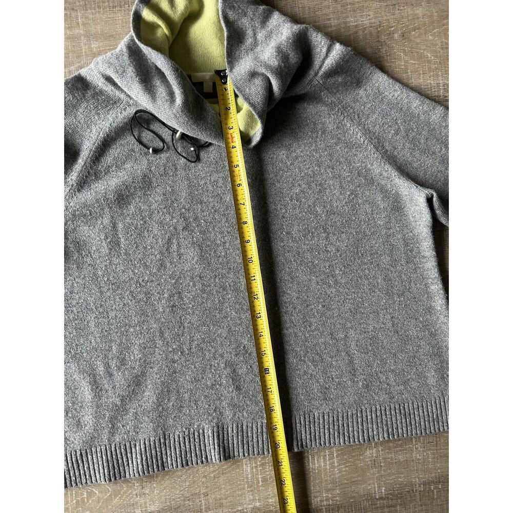 Lisa Todd Cashmere Merino Wool Sweater Women’s M Gray Cowl Neck Zip Knit MINT - Picture 11 of 13